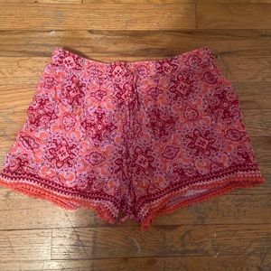 Pink pattern shorts